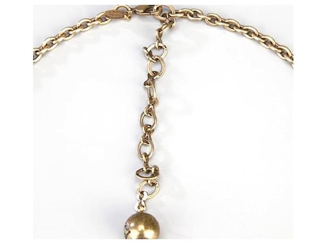 Lanvin Collana con pendente Log Oro Multicolore - vista 3