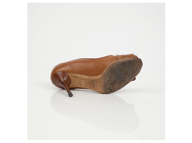 Gucci Décolleté open toe con nappe Marrone - vista 14