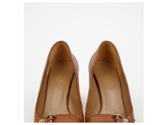 Gucci Décolleté open toe con nappe Marrone - vista 4