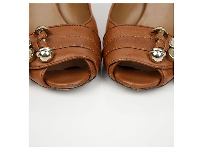 Gucci Décolleté open toe con nappe Marrone - vista 5