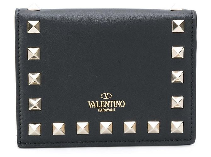 Valentino Französische Lederbörse Schwarz - Ansicht 3