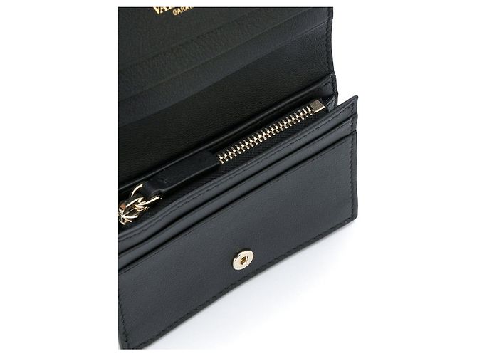 Valentino Französische Lederbörse Schwarz - Ansicht 5
