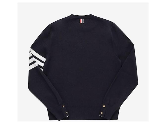 Thom Browne Gestreifter Strickpullover für Herren Schwarz - Ansicht 4