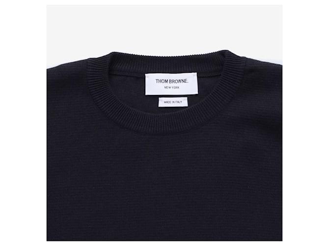Thom Browne Gestreifter Strickpullover für Herren Schwarz - Ansicht 5