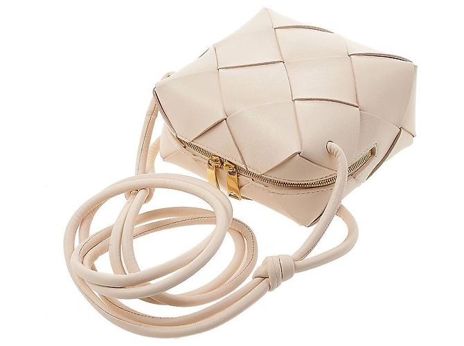 Bottega Veneta Mini Borsa a Tracolla Intrecciato Arancione - vista 4