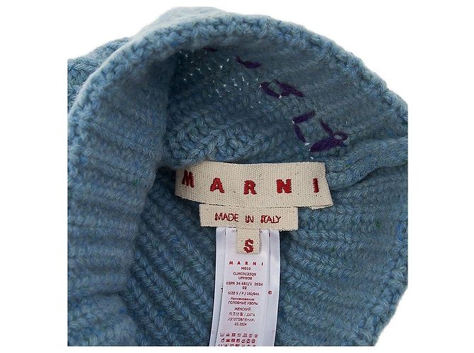 Marni Handschuhe aus blauem Stoff - Ansicht 9