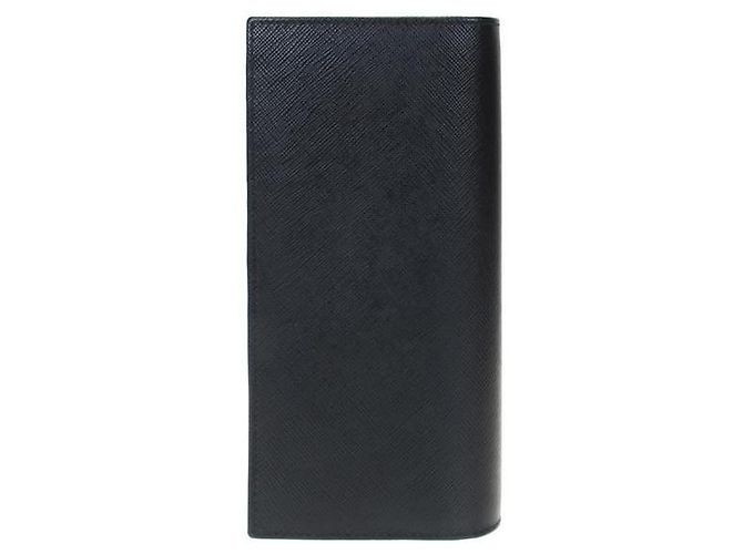 Prada Saffiano Leather Men's Long Wallet Black - view 4