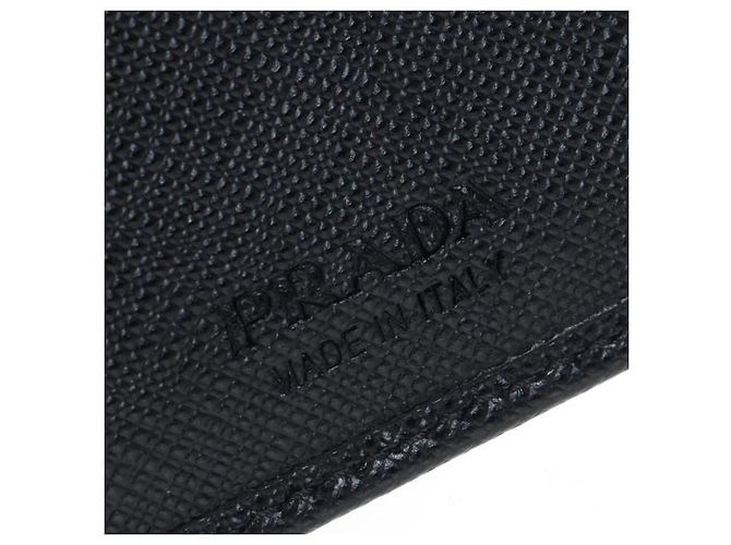 Prada Saffiano Leather Men's Long Wallet Black - view 8