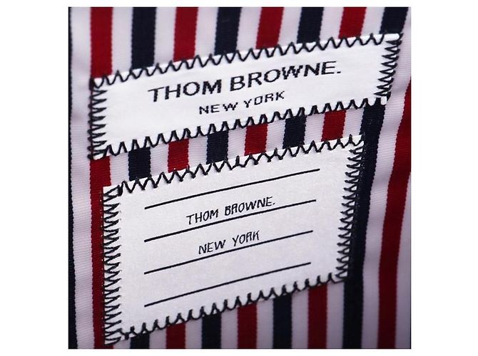 Thom Browne Borsa a Mano Meniro Shearling Bar Clutch Bag stamp: Nero - vista 7