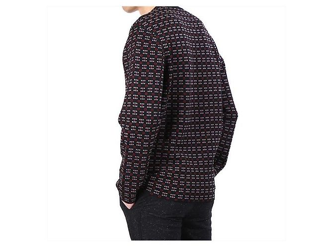 Lanvin Geometric Crew Neck Knit Black - view 11