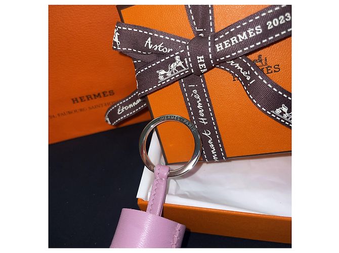 Hermès Portachiavi Carmen Pink Camel Burgundy Multicolore - vista 3