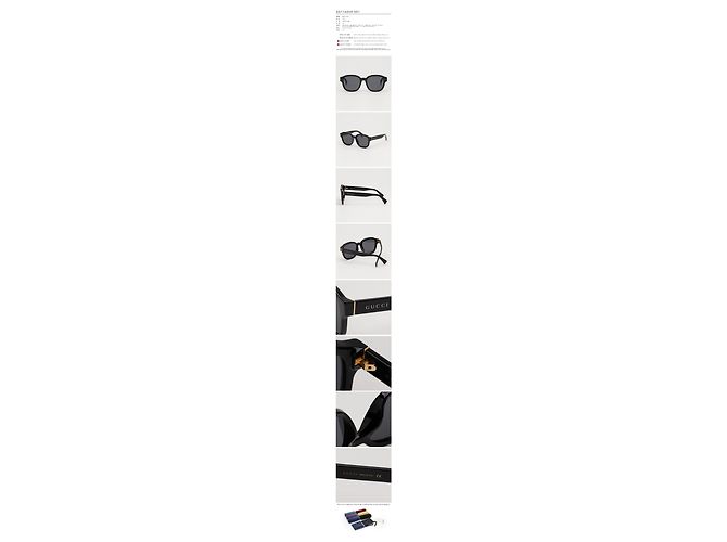 Gucci Occhiali da sole Asian Fit Acetato Nero Marrone - vista 3