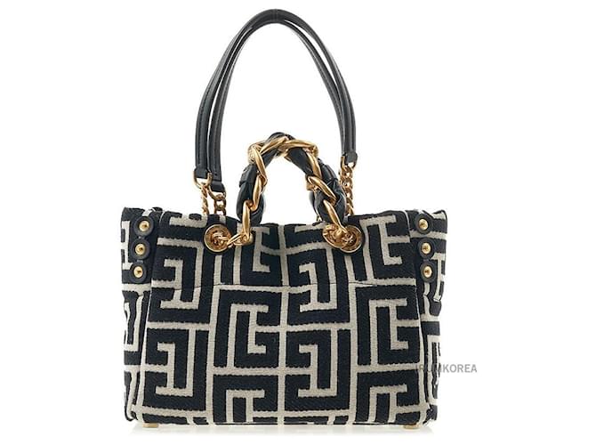 Balmain Monogram Kleine Tote Bag Mehrfarben - Ansicht 3