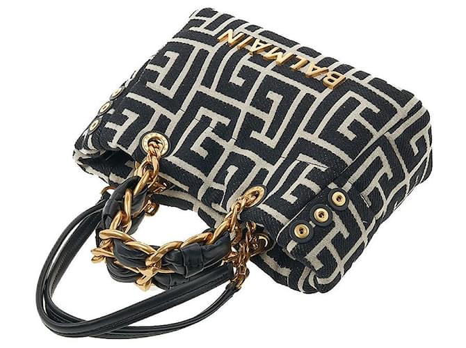 Balmain Monogram Kleine Tote Bag Mehrfarben - Ansicht 4