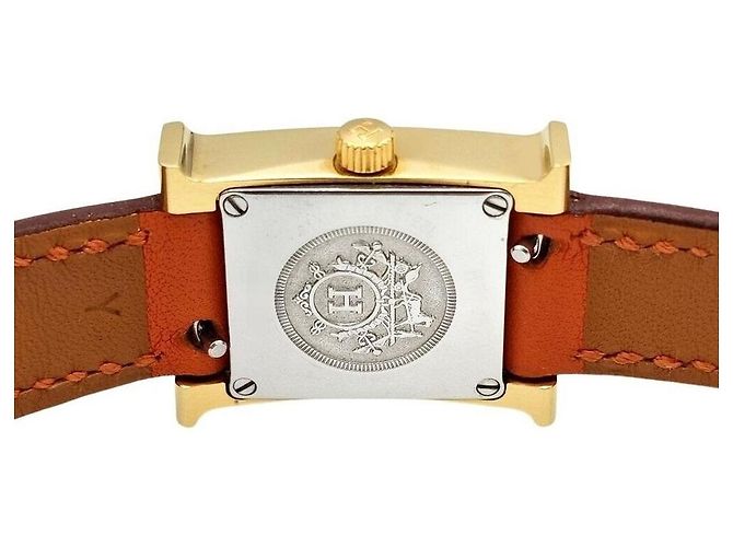 Hermès Reloj Hour de dos correas chapado en oro Dorado - vista 2