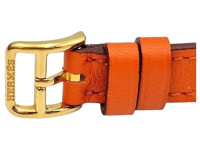 Hermès Reloj Hour de dos correas chapado en oro Dorado - vista 5