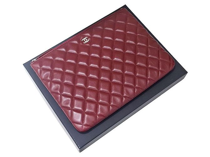 Chanel Clutch in pelle di agnello New Medium Rosso - vista 6
