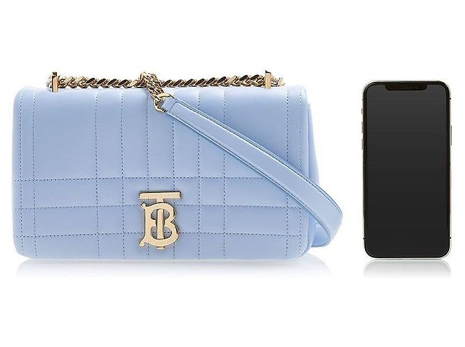 Burberry Bolsa de Ombro Lola Small em Pele Acolchoada para Mulher LL SM LOLA CL QXC Azul - vista 6
