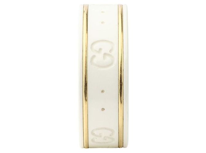 Gucci Anello Iconic in ceramica e oro giallo Misura - vista 2