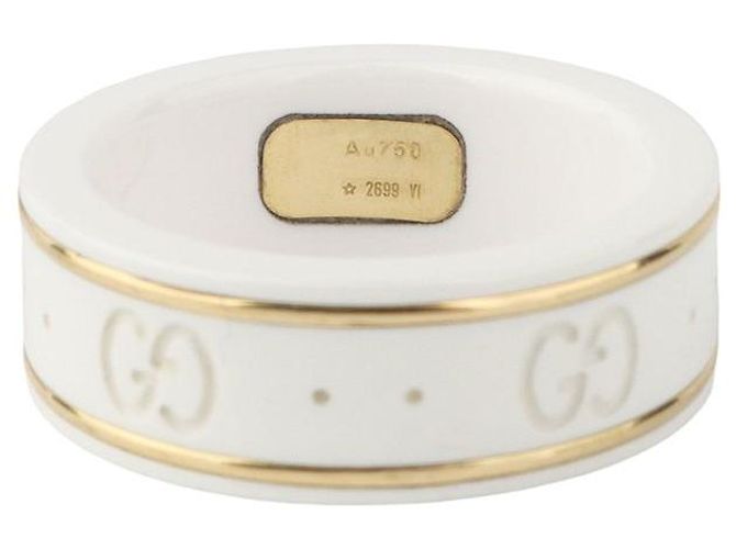 Gucci Anello Iconic in ceramica e oro giallo Misura - vista 5