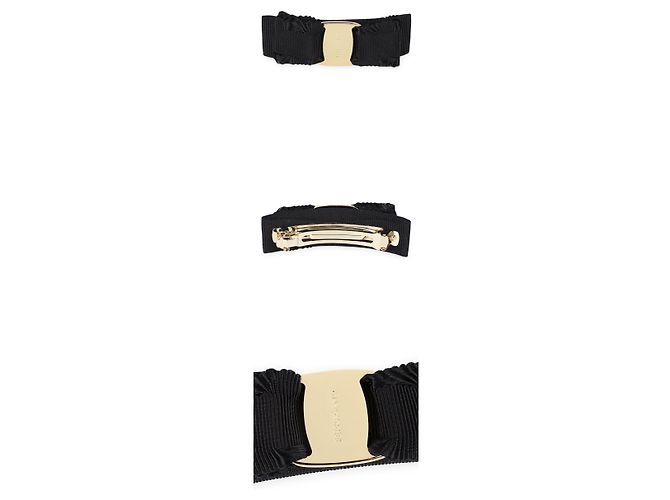 Salvatore Ferragamo Fermi capelli Vara Bow da donna Nero - vista 3