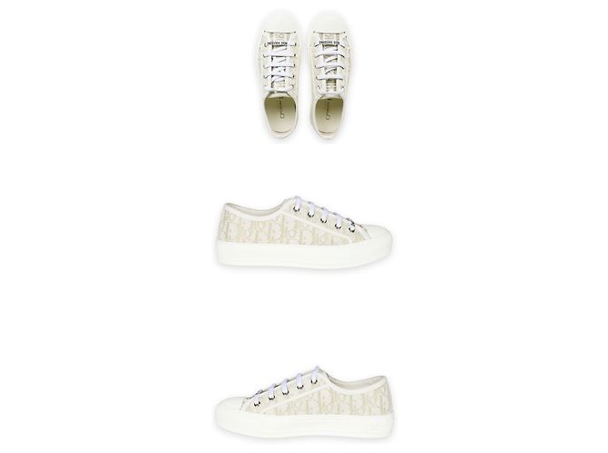 Dior Sneakers basse Work and Oblique da donna (Ivory/Gold) Bianco - vista 4