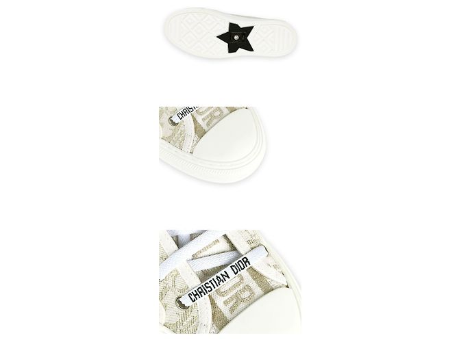Dior Sneakers basse Work and Oblique da donna (Ivory/Gold) Bianco - vista 5
