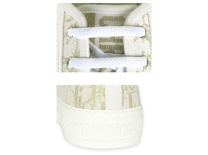 Dior Sneakers basse Work and Oblique da donna (Ivory/Gold) Bianco - vista 6