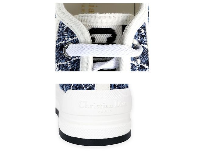 Dior Sneakers basse con platform in denim e tweed da donna - Work (Blue) - vista 6