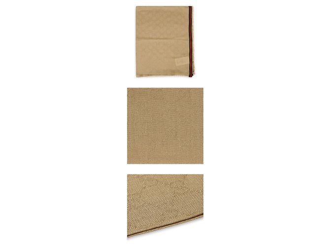 Gucci Sciarpa in jacquard logo GG da uomo (Beige) Arancione - vista 2