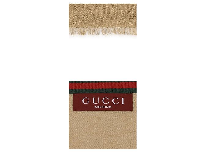 Gucci Sciarpa in jacquard logo GG da uomo (Beige) Arancione - vista 3
