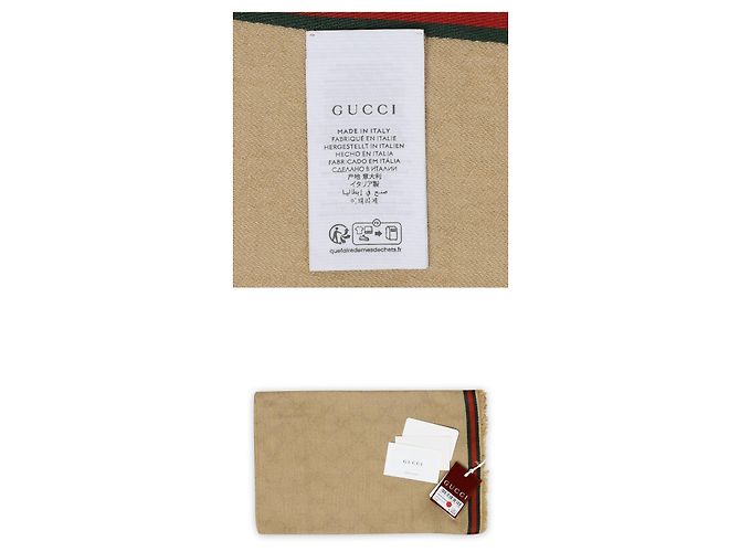 Gucci Sciarpa in jacquard logo GG da uomo (Beige) Arancione - vista 4