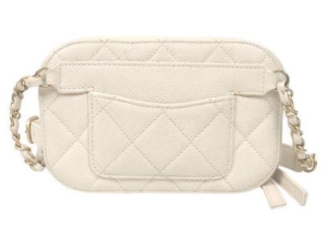 Chanel Gürteltasche aus Kaviarleder beige Braun - Ansicht 3