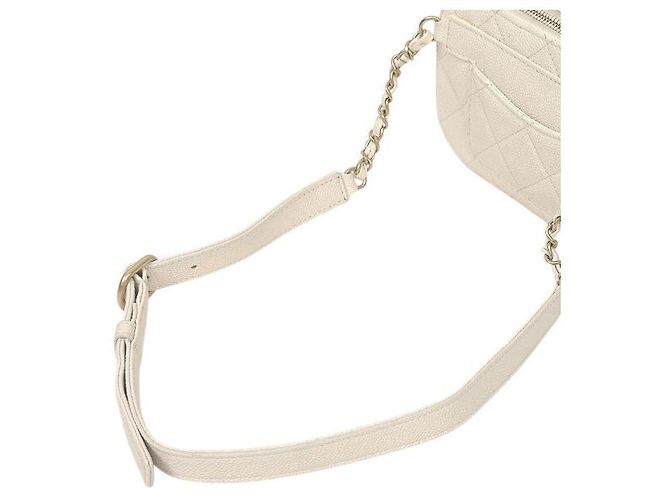 Chanel Gürteltasche aus Kaviarleder beige Braun - Ansicht 7