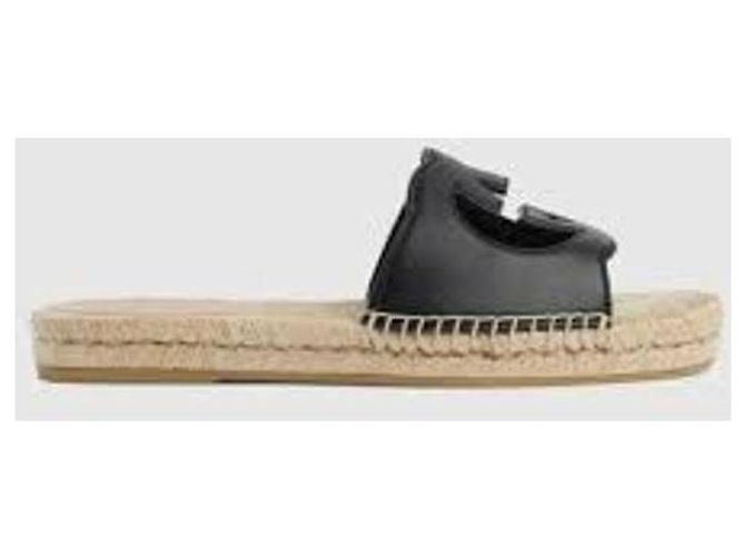 Gucci Sandali slide con ritagli intrecciati - vista 5