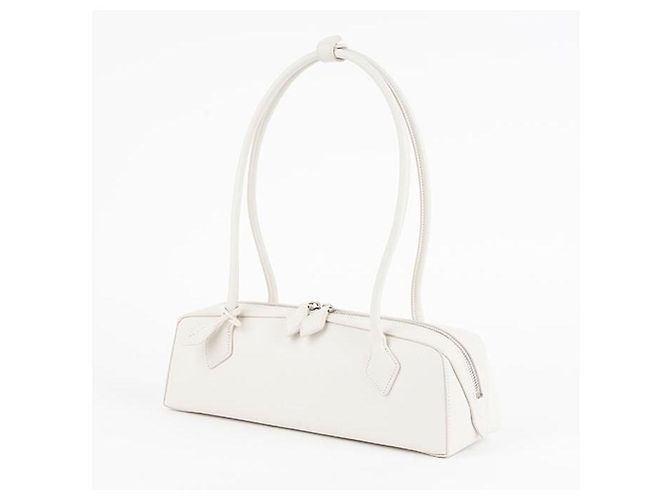 Alaïa Borsa a spalla Medium Le Techel in capretto lucido Argento - vista 10
