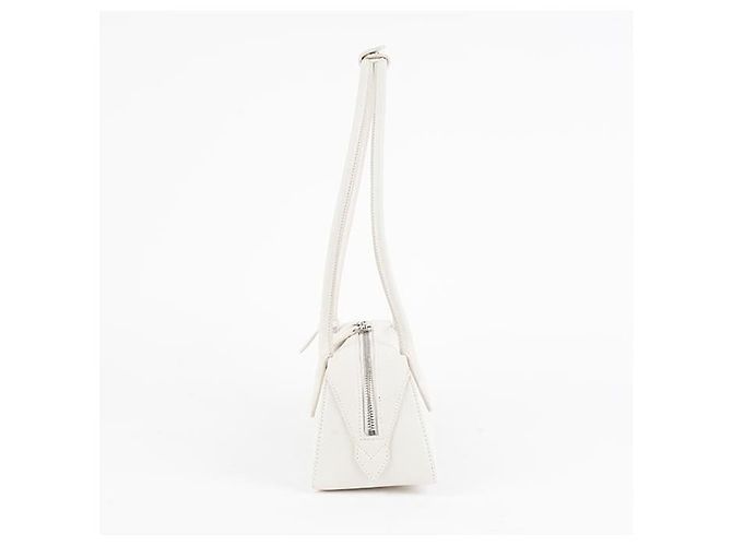 Alaïa Borsa a spalla Medium Le Techel in capretto lucido Argento - vista 3