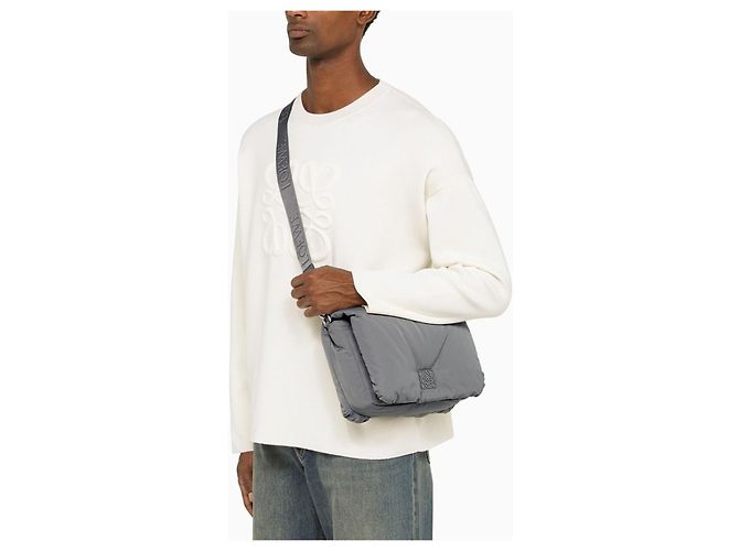 Loewe Borsa Messenger in Nylon con Logo Goyard Marrone - vista 5