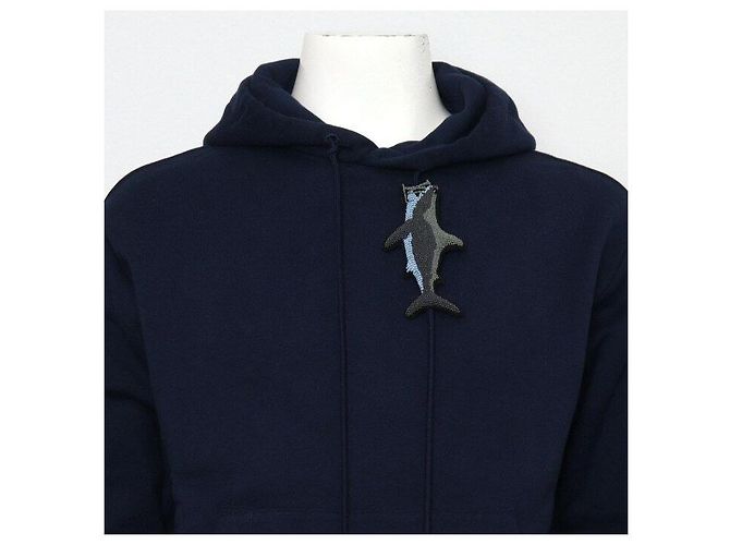 Louis Vuitton Shark Hoodie für Herren mit Perlen Blau - Ansicht 2