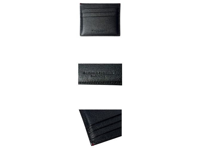 Brunello Cucinelli Tarjetero de piel de becerro con logotipo grabado Negro - vista 2
