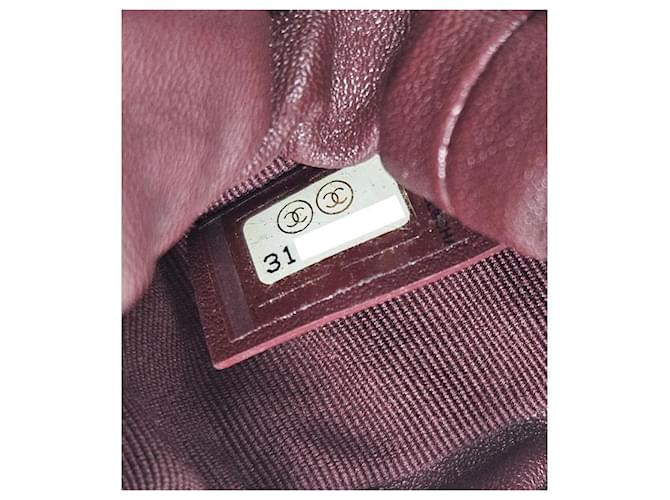 Chanel Borsa a secchiello mini Coco Crush in pelle burgundy Rosso - vista 7