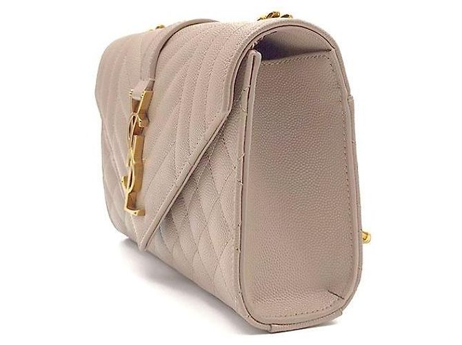Saint Laurent Borsa a tracolla con catena a busta Monogram Marrone - vista 2