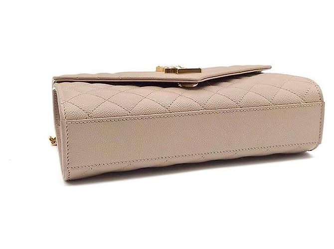 Saint Laurent Borsa a tracolla con catena a busta Monogram Marrone - vista 7