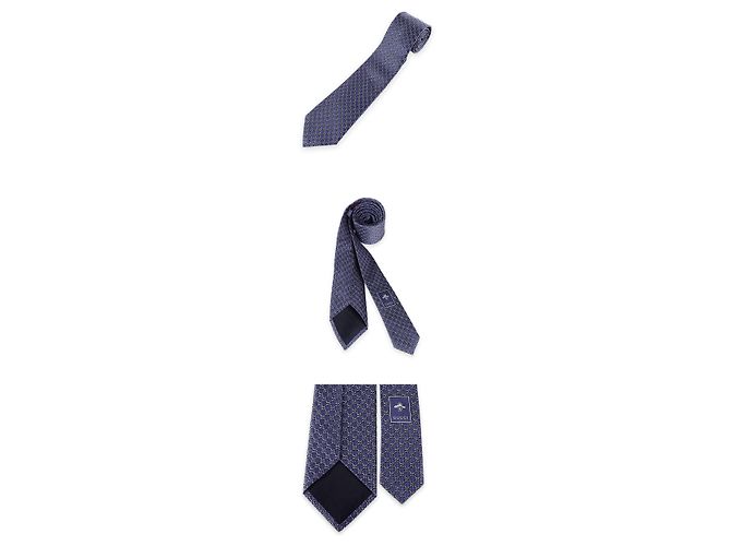 Gucci Cravatta in jacquard di seta GG da uomo Blu - vista 4