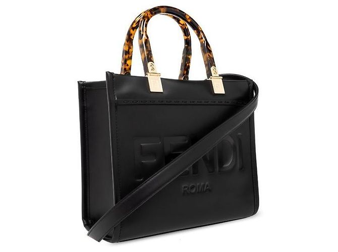 Fendi Sunshine Small Shopper-Tasche aus Leder - Ansicht 5