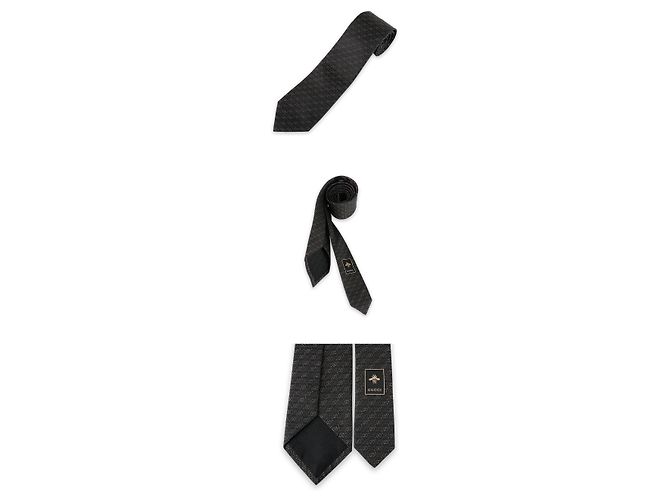 Gucci Cravatta in seta con logo GG da uomo Nero - vista 4