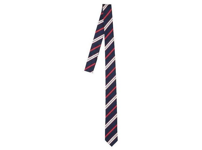 Thom Browne Striped Silk Cotton Tie Multiple colors - view 4