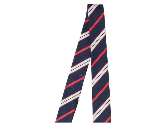 Thom Browne Striped Silk Cotton Tie Multiple colors - view 5