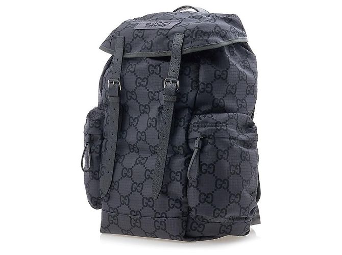 Gucci Men's Large GG Polyester Backpack FACPL Black - view 2