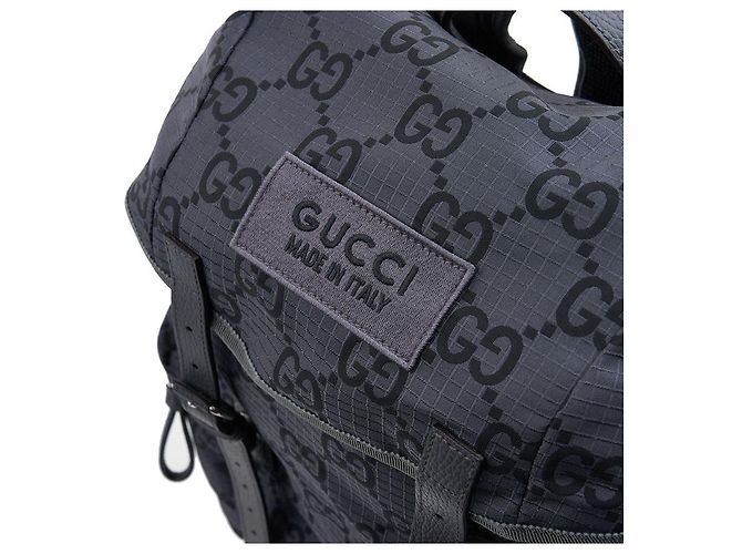 Gucci Men's Large GG Polyester Backpack FACPL Black - view 6